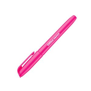 （業務用セット） 蛍光ペン シングルタイプ ピンク 1箱（10本） 【×10セット】 - 拡大画像