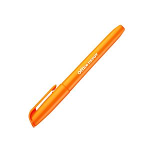 （業務用セット） 蛍光ペン シングルタイプ オレンジ 1箱（10本） 【×10セット】 - 拡大画像