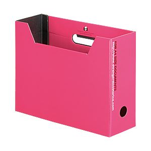（業務用セット） エトランジェ・ディ・コスタリカ ボックスファイル（A4ヨコ） ピンク 【×10セット】 - 拡大画像