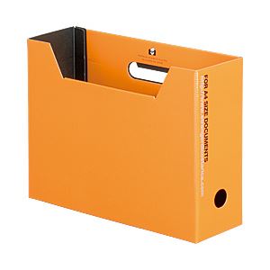 （業務用セット） エトランジェ・ディ・コスタリカ ボックスファイル（A4ヨコ） オレンジ 【×10セット】 - 拡大画像