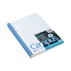 （業務用セット） コクヨ キャンパスノート パック売 セミB5・B罫（6mm）・1パック（30枚×5冊） 【×10セット】 - 拡大画像