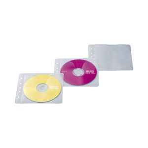 （業務用セット） 不織布CD／DVDシート 100枚入 【×5セット】 - 拡大画像