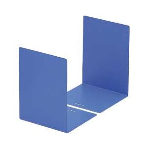 （業務用セット） カール L型ブックエンド 2枚組 ブルー 【×5セット】 - 拡大画像