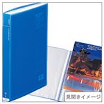 （業務用セット） 透明クリヤーブック（タテ） A4・ポケット60枚・ブルー 【×5セット】