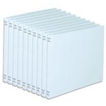 （業務用セット） FAMS フラットファイル 樹脂ファスナー 10冊入 B5ヨコ・ブルー 【×5セット】