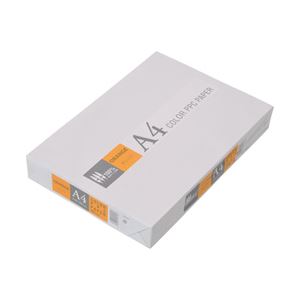 （業務用セット） APPJ カラーペーパー オレンジ A4冊 500枚 型番：CPO001 【×5セット】 - 拡大画像