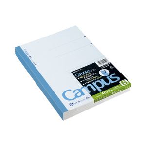 （業務用セット） コクヨ キャンパスノート パック売 セミB5・B罫（6mm）・1パック（40枚×5冊） 【×5セット】 - 拡大画像