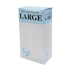 （業務用セット） ファーストレイト PVCグローブα（粉あり） L・半透明 1箱（200枚） 【×5セット】 - 拡大画像