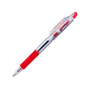 （業務用セット） 油性ボールペン ジムノック 10本パック 赤 ボール径：0.7mm 【×5セット】 - 拡大画像