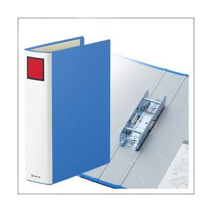 （業務用セット） キングファイル スーパードッチ(脱着イージー)（A4タテ・2穴） とじ厚：6cm ブルー 2476A 【×5セット】 - 拡大画像