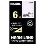 （業務用セット） カシオ（CASIO） ネームランド エコテープカートリッジ 透明に黒文字 6mm 【×5セット】