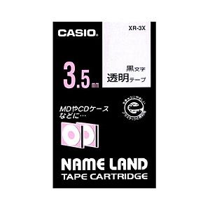 （業務用セット） カシオ（CASIO） ネームランド エコテープカートリッジ 透明に黒文字 3.5mm 【×5セット】 - 拡大画像