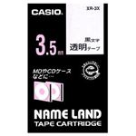 （業務用セット） カシオ（CASIO） ネームランド エコテープカートリッジ 透明に黒文字 3.5mm 【×5セット】