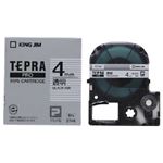 （業務用セット） 「テプラ」PROシリーズテープ スタンダード 透明に黒文字 4mm 【×5セット】