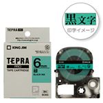 （業務用セット） 「テプラ」PROシリーズテープ スタンダード パステル 緑に黒文字 6mm 【×5セット】