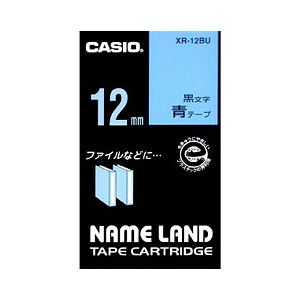 （業務用セット） カシオ（CASIO） ネームランド エコテープカートリッジ 青に黒文字 12mm  【×10セット】 - 拡大画像