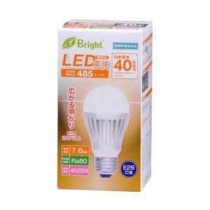 (業務用セット) オーム電機 LED電球 E26口金 40形・電球色・7.6W LDA8L-G AH20 【×3セット】 商品写真