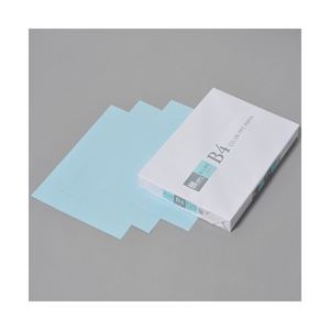 （業務用セット） APPJ カラーペーパー ブルー B4冊 500枚 型番：CPB003 【×3セット】 - 拡大画像