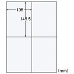 （業務用セット） ラベルシール[レーザープリンタ] A4 4面 1パック（20枚）  【×6セット】