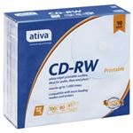 （業務用セット） ativa CD-RW 700MB ホワイトレーベル 個別ケース 10枚入 【×3セット】