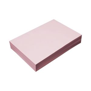 （業務用セット） カラーペーパー A4・中厚口 ピンク 1冊（500枚） 【×3セット】 - 拡大画像