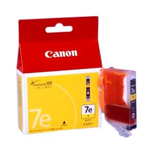 （業務用セット） キヤノン（Canon） インクカートリッジ イエロー 型番：BCI-7eY 単位：1個 【×3セット】 - 拡大画像