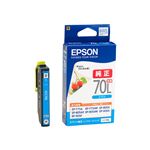 （業務用セット） エプソン（EPSON）対応 インクカートリッジ シアン 増量タイプ 1個 型番：ICC70L 【×3セット】