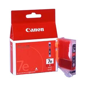 （業務用セット） キヤノン（Canon） インクカートリッジ レッド 型番：BCI-7eR 単位：1個 【×3セット】 - 拡大画像