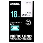 （業務用セット） カシオ（CASIO） ネームランド エコテープカートリッジ 透明に黒文字 18mm  【×5セット】