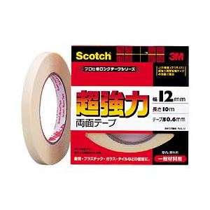 （業務用セット） スコッチ 超強力両面テープ（一般材料用） テープ幅：1.2cm 【×3セット】 - 拡大画像