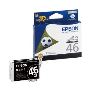 （業務用セット） エプソン（EPSON） インクカートリッジ ブラック 型番：ICBK46 単位：1個 【×3セット】 - 拡大画像