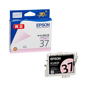 （業務用セット） エプソン（EPSON） インクカートリッジ ライトマゼンタ 型番：ICLM37 単位：1個 【×3セット】 - 拡大画像