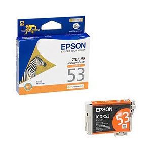 （業務用セット） エプソン（EPSON） インクカートリッジ オレンジ 型番：ICOR53 単位：1個 【×3セット】 - 拡大画像