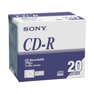 （業務用セット） ソニー 個別ケース入 CD-R 20枚 型番：20CDQ80DNA 【×3セット】 - 拡大画像