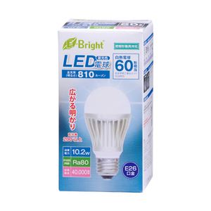 （業務用セット） オーム電機 LED電球（高輝度タイプ） E26口金 60形・昼白色・10.2W LDA10D-G AH20 【×3セット】