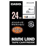 （業務用セット） カシオ（CASIO） ネームランド マグネットテープ 白に黒文字 24mm  【×6セット】