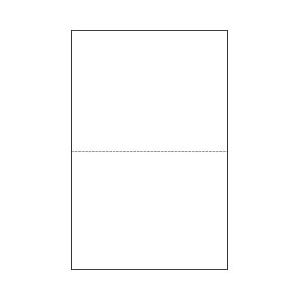 （業務用セット） プリンタ帳票A4（白紙タイプ） 2面・穴なし 1冊（500シート） 【×3セット】 - 拡大画像