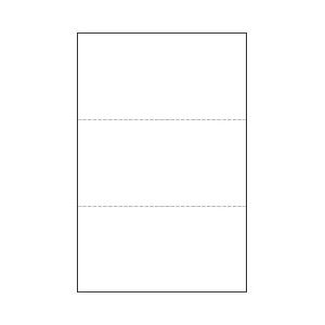 （業務用セット） プリンタ帳票A4（白紙タイプ） 3面・穴なし 1冊（500シート） 【×3セット】 - 拡大画像