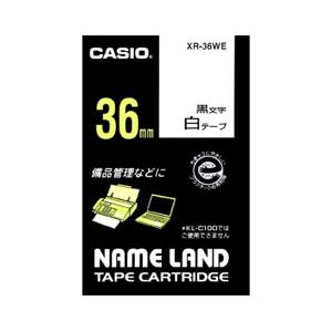 （業務用セット） カシオ（CASIO） ネームランド エコテープカートリッジ 白に黒文字 36mm 【×3セット】 - 拡大画像