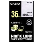 （業務用セット） カシオ（CASIO） ネームランド エコテープカートリッジ 透明に黒文字 36mm 【×3セット】