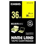 （業務用セット） カシオ（CASIO） ネームランド エコテープカートリッジ 黄に黒文字 36mm  【×5セット】