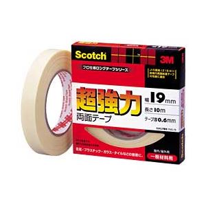 （業務用セット） スコッチ 超強力両面テープ（一般材料用） テープ幅：1.9cm 【×3セット】 - 拡大画像
