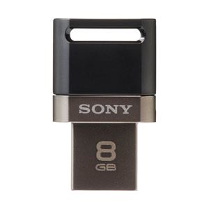 （業務用セット） ソニー スマホ対応USB ポケットビットUSM-SA1シリーズ 8GB 1個 型番：USM8SA1 B 【×2セット】 - 拡大画像