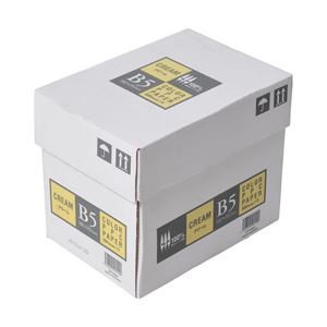 （業務用セット） APPJ カラーペーパー クリーム B5箱 500枚×5冊 型番：CPY004ハコ 【×2セット】 - 拡大画像