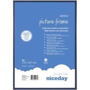 niceday オリジナル アルミニウムフレームA4 ブルー 1パック（2枚）