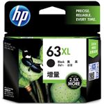 HP 純正インクカートリッジ F6U64AA（HP63XL） ブラック（増量） 単位：1個