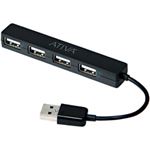 オフィスデポ オリジナル ATIVA USB4ポートHub 色：ブラック 1個