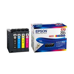 EPSON 純正インクカートリッジ 大容量4色 IC4CL86 1パック（4色）