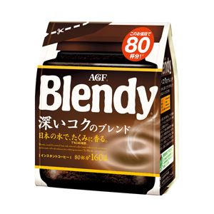 AGF ブレンディ インスタントコーヒー 深いコクのブレンド 詰替用 1袋（160g）