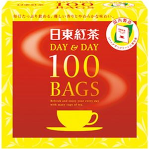 （まとめ）日東紅茶 デイ&デイ ティーバッグ    1箱(100袋)【×5セット】